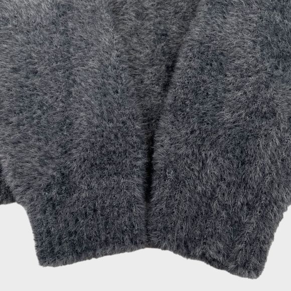 Massimo Dutti Gray Crewneck Fuzzy Sweater Women's Size Medium - Picture 11 of 12